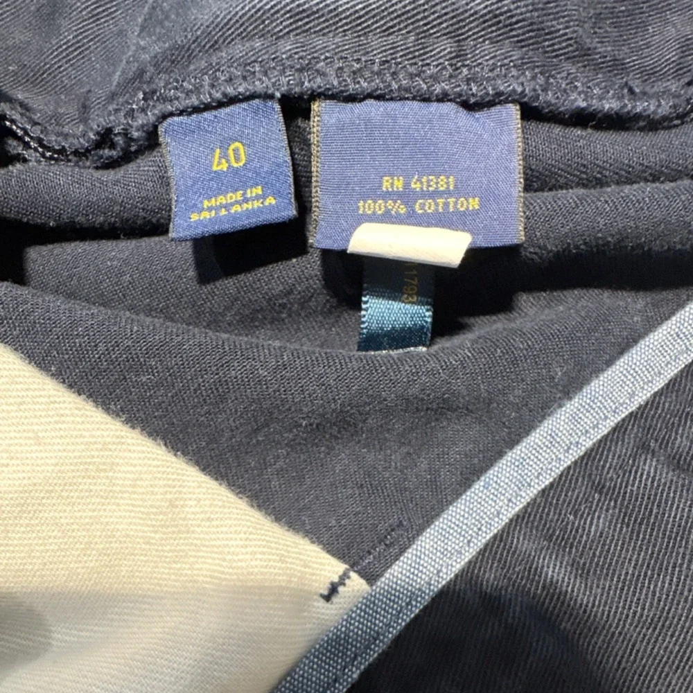 Polo Ralph Lauren Men's Navy‎ Chino Shorts Pleated Front Solid Button Pockets